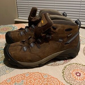 Keen Men's Brown and Gray Utility Waterproof Steel Toe Boots #1007004D 11.5